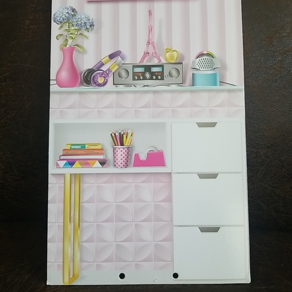 B30 - 3rd Floor Desk Backdrop Mattel Barbie Dream House Dollhouse Replacement - Picture 7 of 10